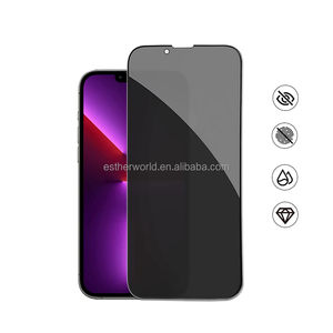 <span class=keywords><strong>Protection</strong></span> d'écran anti-espion <span class=keywords><strong>incassable</strong></span> 3D intégrale pour 13/13 Pro/14/15/16/16e, dureté 9H, <span class=keywords><strong>protection</strong></span> UV et lumière bleue haute performance - Product Image 3