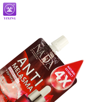 Pochette à bec verseur en plastique et aluminium laminé personnalisée, 30g 50g, emballage cosmétique pour crème pour le visage liquide/crème pour les mains et lotion
