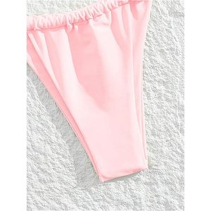 Conjunto de Bikini de 2 Piezas para Mujer FOXA, Top Triangular con Tirantes Finos, Tanga, Traje de Baño, Material Elástico - Product Image 4