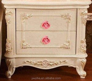 Rose Flower Handles Cabinet Ceramic <strong>Knobs</strong> Flowers Kitchen Handles Dresser Closet Kids <strong>Bedroom</strong> Furniture 5 Colors 7A0499 - Product Image 3