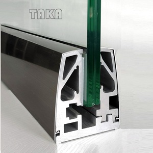 TAKA – Balustrade intérieure en verre trempé de qualité supérieure, rampe en aluminium <span class=keywords><strong>pour</strong></span> balcon/<span class=keywords><strong>terrasse</strong></span>/lieu extérieur - Product Image 2