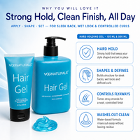 Gel Coiffant OEM Tenue Moyenne à Forte à l'Aloe Vera et Huile de Ricin Sans Alcool pour Cheveux Ondulés Bouclés Définition des Boucles Anti-Frisottis