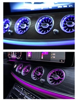 Iluminación Ambiental de 64 Colores W213 para Mercedes-Benz Clase E 2016+, Luz Interior, Rejilla de Ventilación, Altavoz Giratorio 4D