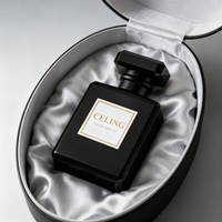 Flacon de parfum carré vide de luxe en verre de 30 ml, 50 ml, 100 ml avec couvercle unique pour femmes