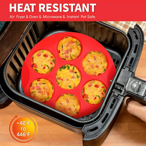 Molde de Silicona para Muffins, Antiadherente, de 7 Cavidades, para Freidora de Aire, Huevos, Cupcakes, Tartas y Accesorios para Pasteles - Product Image 4