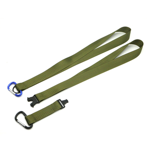 Nylon Soft Plant Silk Printing Laser Logo Carabiner Tactical Keychain Long Lanyard