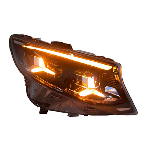 ไฟหน้าคุณภาพสูง 12V 60W สำหรับ Mercedes-Benz Vito อัพเกรดสไตล์ V260 แบบ Tri-<span class=keywords><strong>Star</strong></span> LED พร้อมไฟวิ่งกลางวันแบบไดนามิก Meteor-Rain - Product Image 2