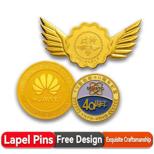 制造商无最小金属铁锌合金铸造模切标志软硬搪瓷胸针徽章定制翻领别针 - Product Image 4