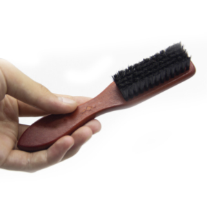 Custom Brand OEM LOGO Brown Barber Hairbrush Finger <strong>Brush</strong> Wood <strong>Beard</strong> <strong>Brush</strong> - Product Image 4