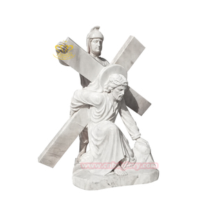 Escultura de San de mármol de estilo moderno hecha a medida estatua grande de San Charbel para Iglesia bautizo religioso diseño Assi Faraya - Product Image 5