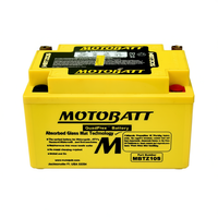 Nouvelle batterie rechargeable en plastique Motobatt AGM Mbtz10s 12V 8Ah 96Wh Fabriquée en Italie pour moto tout-terrain, VTT, motoneige