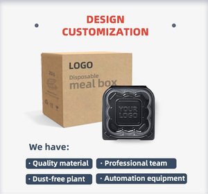 Yangrui OEM Thực Phẩm Màu Đen Đi <span class=keywords><strong>Container</strong></span> Dùng Một Lần Trung Quốc Tùy Chỉnh Nhà Hàng Đi ra Một Thời Gian Sử Dụng Bữa Ăn Để Đi Ăn Trưa Hộp - Product Image 5