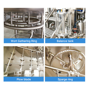 Système de brassage tout-en-un pour brasseur amateur, capacité de microbrasserie 100/300/500/600/1000l, pompe pour la production à la demande de bière, vin et alcool - Product Image 4