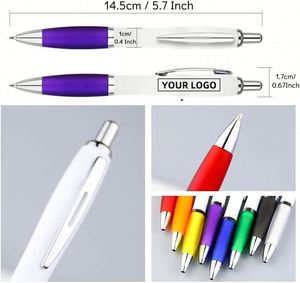 Stylo bille en plastique noir personnalisé avec logo publicitaire pour cadeaux d'entreprise - Vente en gros - Product Image 3