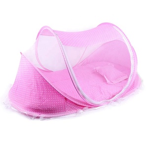 Travel Baby Crib Mosquito Net with Elastic Bottom See Through Mesh for Stroller Car Seat <b>Scratch</b> Proof Fold - Product Image 1