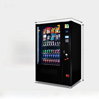Distributeur automatique commercial de snacks et de boissons en acier inoxydable, refroidissement par compresseur, gestion basée sur le cloud, 300-600