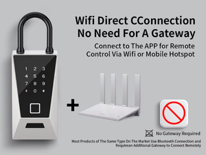 Boîte de sécurité intelligente pour clés avec 5 modes de déverrouillage, utilisation extérieure, connexion Wi-Fi directe - Product Image 5