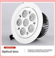 Spot encastré LED à CRI élevé pour bijouterie, anti-éblouissement, en aluminium, pour plafond, indice de protection IP44, garantie de 3 ans pour les commerces