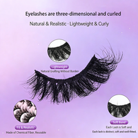 10 paires de faux cils naturels 3D multicouches épais européens et américains pour maquillage de scène, vente en gros