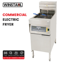 Friteuse électrique commerciale 28L 18kW, friteuse à immersion 28L pour restaurant de restauration rapide, modèle ZH-18A-1