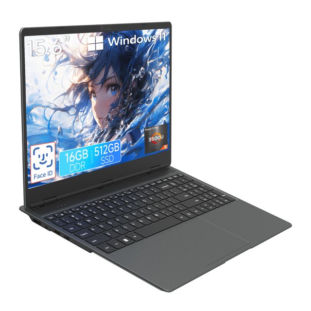 New 15.6-Inch AMD Ryzen 5 3500U Quad-Core 2.1GHz Laptop 512GB SSD Windows 11 Full HD 60Hz IPS Display English Business Laptop