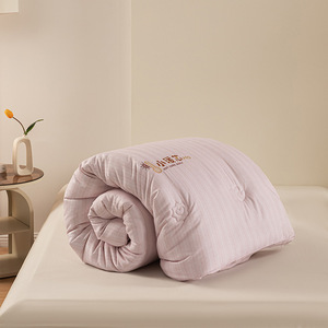 Couette d'hiver épaisse Duoximeimiankang 229x230cm en polyester et coton, unie, rectangulaire, pour toutes les saisons, avec cœur en fibres chaudes - Product Image 2