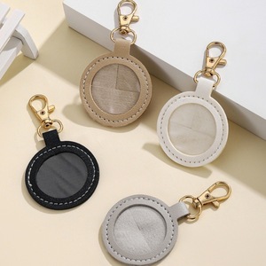 Hot Bán <span class=keywords><strong>New</strong></span> PU Đơn Giản Chống Mất Hành Lý Tag Thông Tư Thẻ Tay Áo Keychain Mặt Dây Chuyền Da Di Động Kiểm Soát Truy Cập Thẻ - Product Image 1