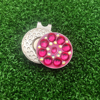 Marqueur de balle de Golf en métal pour femmes, bricolage Unique, cristal strass, accessoires de Golf, vente en gros, en vrac, prêt à être expédié