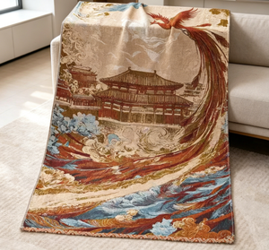 [Le Phénix reflète l'opulence du palais] Serviette de bain grande taille en gaze de coton jacquard écologique, artisanat du patrimoine culturel immatériel - Product Image 4