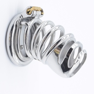 FRRK-15B Jaula de Castidad Masculina Grande de Acero Inoxidable, Jaula de Castidad Resistente y Cómoda con Candado, Jaula para Pene Grande BDSM para Hombres - Product Image 6
