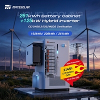 Système solaire MateSolar 125 kW 261 kWh BESS, armoire de batterie au lithium à refroidissement liquide ESS pour l'application de stockage d'énergie dans les parcs éoliens