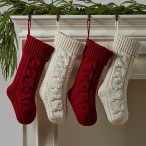 Wholesale Personalized <b>Christmas</b> <b>Stocking</b> 18 Inches <b>Large</b> Size Twist Knitted <b>Christmas</b> <b>Stockings</b> - Product Image 1