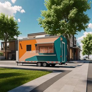 Kiosque alimentaire mobile de rue pour crêpes, design de camion de restauration rapide extérieur - Product Image 6