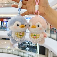 Nouveau Porte-clés Pingouin en Peluche Mignon avec Écharpe, Jouet en Peluche Cartiib, Poupée de Machine à Griffes, Cadeaux