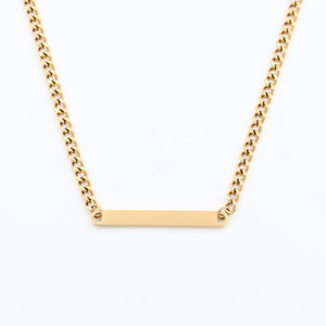Gold Geometric Pendant Necklace Stainless Steel Minimalist Design Women's Jewelry Clavicle Chain Fashion Accessory - Product Image 5