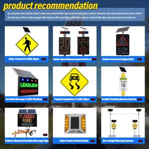 BBIER 600mm/800mm <span class=keywords><strong>panneau</strong></span> de signalisation clignotant personnalisé passage pour piétons signalisation d'avertissement de route feux de circulation/passage à niveau scolaire - Product Image 3