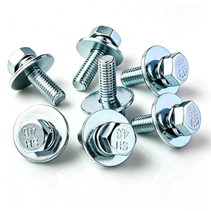 Perno hexagonal de acero inoxidable duradero con arandela plana y arandela de presión, tamaño estándar, sujetador antirrobo - Product Image 4