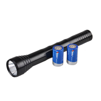 Lampe torche LED de défense personnelle la plus puissante de 1000 lumens avec 2 piles de type D