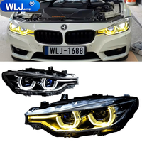 WLJ Nouveau Phare Projecteur LED Bicolore Blanc Jaune 24V 5000K pour BMW Série 3 F30 F35 13-18 DRL Clignotant Dynamique