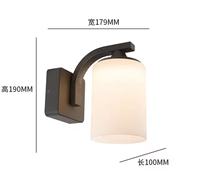 Lampe murale américaine moderne, luminaire de chevet simple et personnalisé, corps de lampe en verre LED pour intérieur