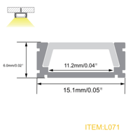 Personnalisation pour les bandes d'éclairage de barre de plafond 1m 2m 3m décorations de canal en aluminium bande de profils de LED en aluminium