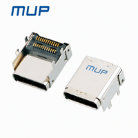 24PIN USB 3.1 Pengganti Versi Molex PCB On-board Shell Panjang 1.5mm Konektor USB C untuk Pengisian Daya & Transfer Data 10Gbps