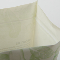 Biodégradable 250g fond plat pochette en grains de café livraison rapide personnalisé de qualité alimentaire PLA emballage Valve fermeture éclair croustilles alimentaire