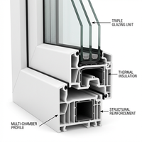 Ventana Abatible de PVC Insonorizada |   Ventana de Vinilo con Triple Acristalamiento y Múltiples Cámaras |   Ventana con Reducción de Ruido para Apartamentos Residenciales