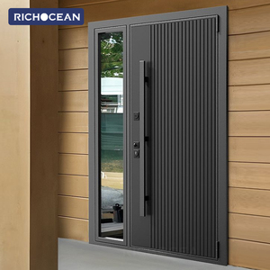 Puertas <span class=keywords><strong>de</strong></span> Seguridad Antirrobo <span class=keywords><strong>de</strong></span> Entrada Principal, Fabricadas a Medida por RICHOCEAN, Puertas Exteriores Pivotantes <span class=keywords><strong>de</strong></span> Aluminio para Villa - Product Image 5