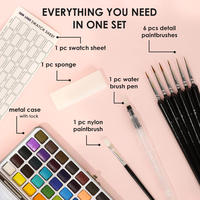 Boîte de Palette de Kit d'aquarelle personnalisée promotionnelle populaire de 50 couleurs pour les artistes amateurs amateurs et les amateurs de peinture