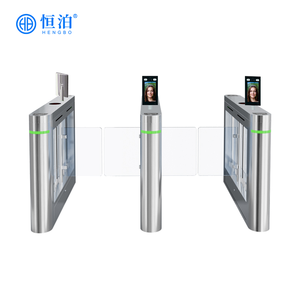 Fabrika Üretimi Metro İstasyonu Bilet Sistemi için Kanatlı Bariyer Kapısı QR Kod RFID Okuyucu Güvenlikli Çevirmeli Turnike - Product Image 3