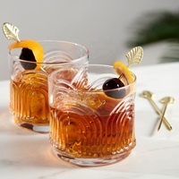 Piques à cocktail Art Déco dorées en acier inoxydable 304, aiguilles à fruits et brochettes à cocktail pour bar, boissons et fourchettes à fruits