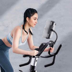 Support universel pour tablette à bras long pour vélo de spinning, à dégagement rapide par une touche, rotation à 360°, compatible tapis de course, elliptique et fixation guidon - Product Image 2