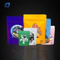 Sacs Mylar Zippés Anti-Odeur, Imprimés Personnalisés et Résistants aux Enfants, Noir Mat, pour Emballages de 1g, 3.5g, 7g, 14g, 28g (3.5g)